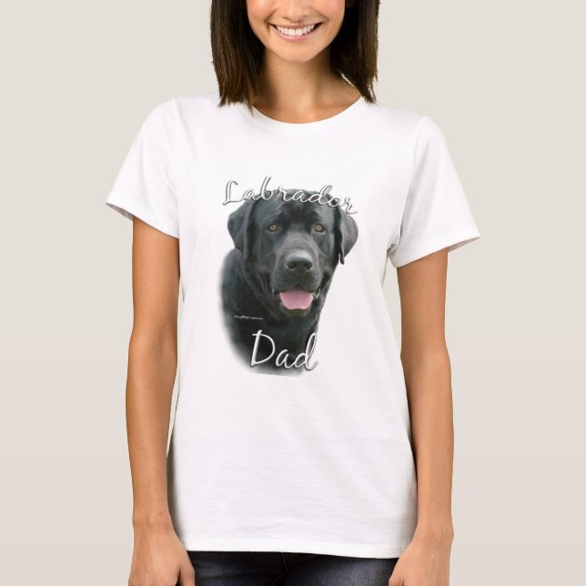 T-shirts Labrador Retriever (preto) Pai 2 (Frente)