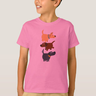 T-shirts Labradores de desenhos animados em 3 Flavors Kids