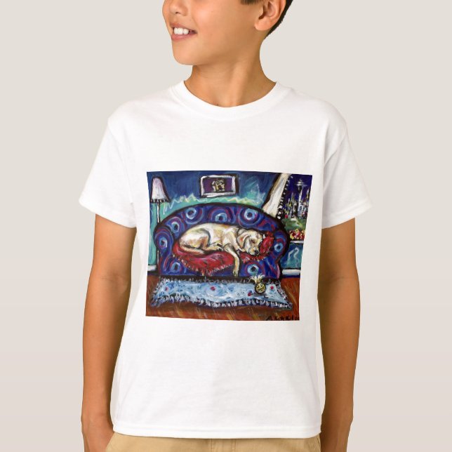 T-shirts Labradr sonolento em Seattle (Frente)