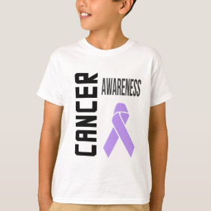 T-shirts Laço Lavanda de Conscientização sobre o Câncer (câ