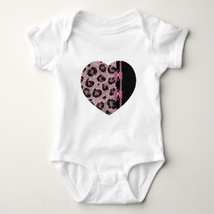T-shirts Laços de Fita Estampa de Leopardo Rosa RAB Rockabi