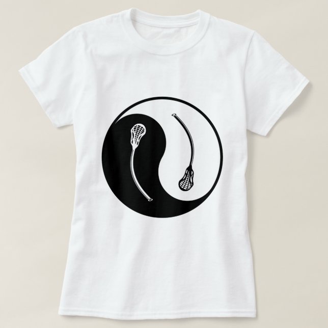 T-shirts Lacrosse de Yin Yang (Frente do Design)