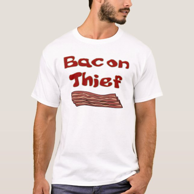 T-shirts ladrão do bacon (Frente)