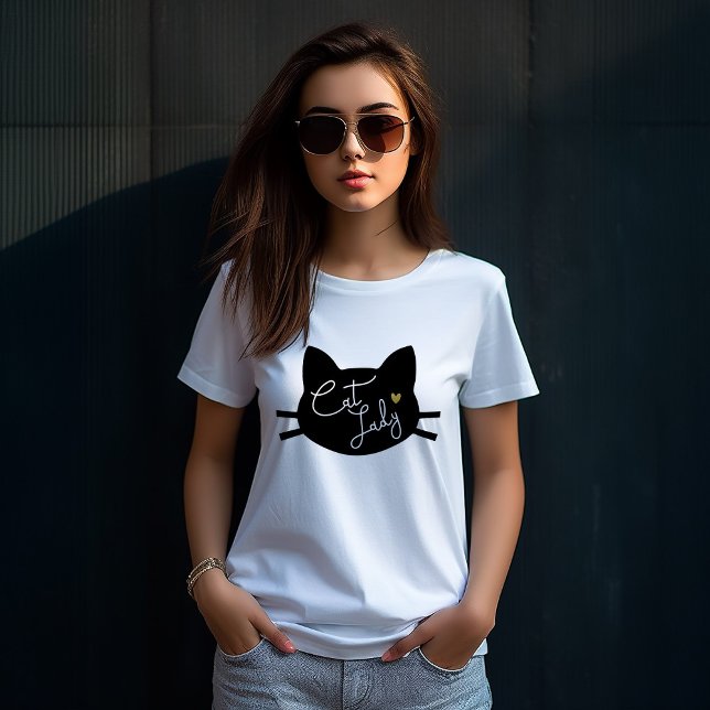 T-shirts Lady Cat (Criador carregado)