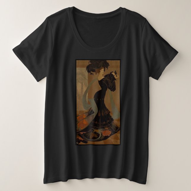 T-shirts Lady in Black (Frente do Design)