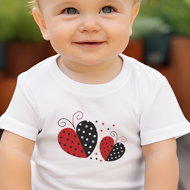 T-shirts Ladybug Heart fofo (Criador carregado)