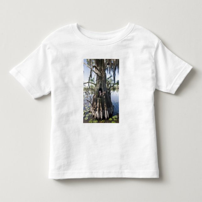 T-shirts Lago Caddo, esconderijo de caça (Frente)