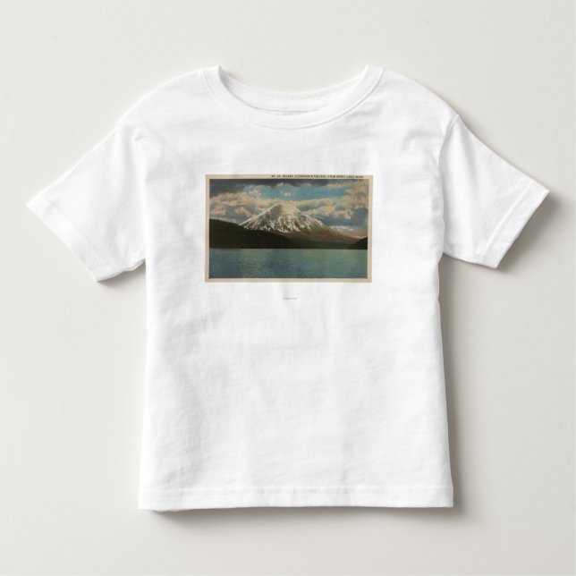 T-shirts Lago spirit, WA - vista de Mt. St Helens (Frente)