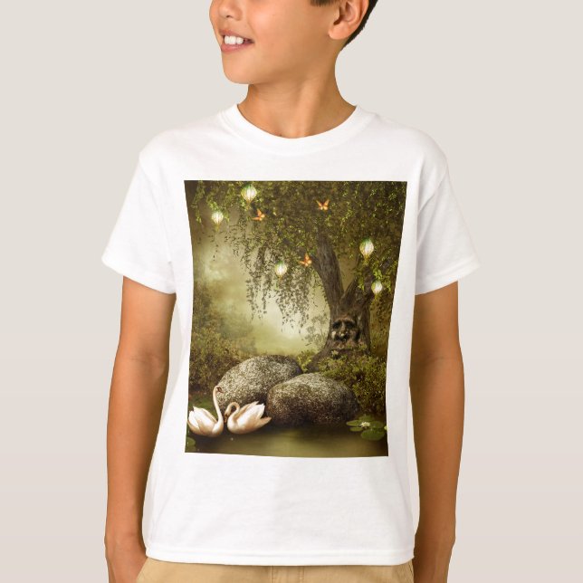 T-shirts lago Swan (Frente)