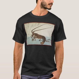 T-shirts Lagosta e camarões da folha de Ando Hiroshige