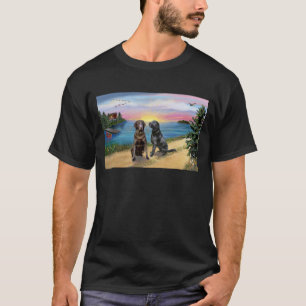 T-shirts Lake Road - Dois Labradores Retrievers (Choc-Blk)