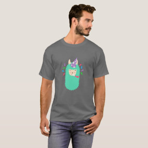 T-shirts Lama Emoji do animal de partido