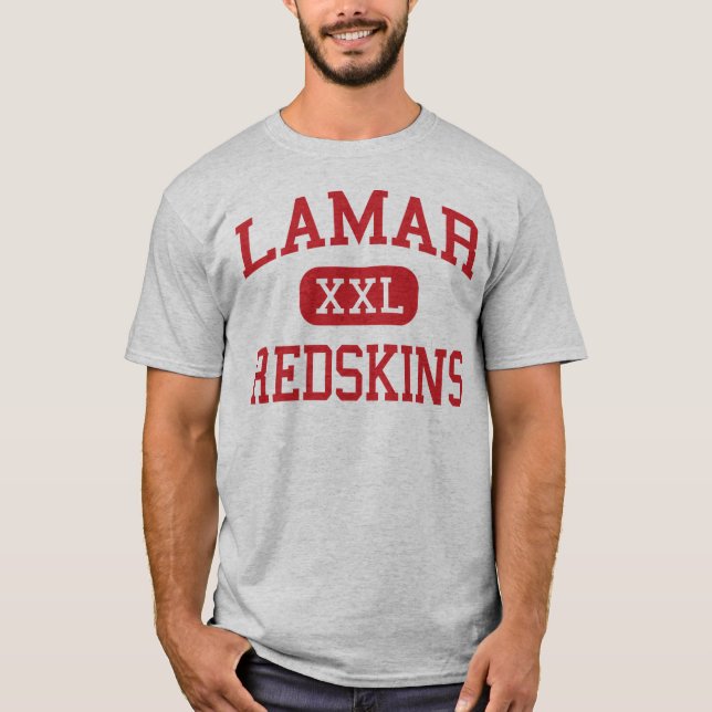 T-shirts Lamar - Redskins - segundo grau - Houston Texas (Frente)