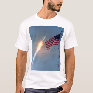 T-shirts Lançamento de Apollo 11, com bandeira, NASA