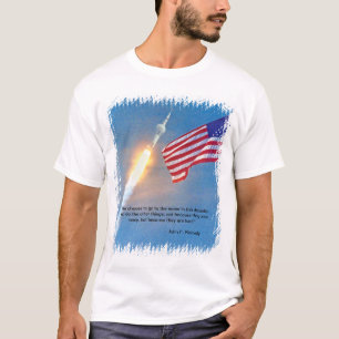 T-shirts Lançamento do Apollo 11 com a bandeira americana
