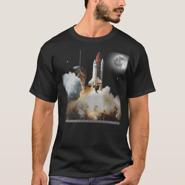 T-shirts Lançamento do Ônibus Espacial (Frente)