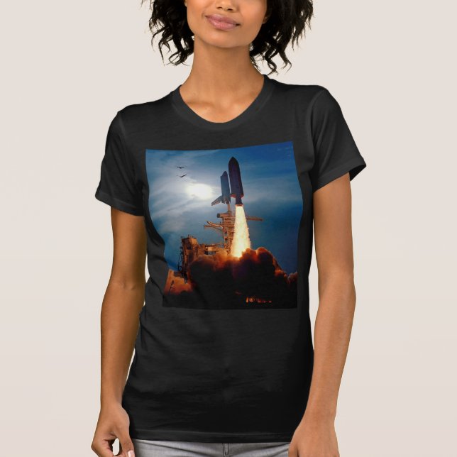 T-shirts Lançamento do Ônibus Espacial da NASA Discovery ST (Frente)