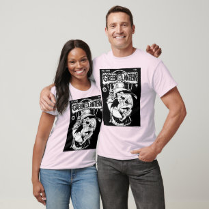 T-shirts Lanterna verde com cabo na luta, preto e branco