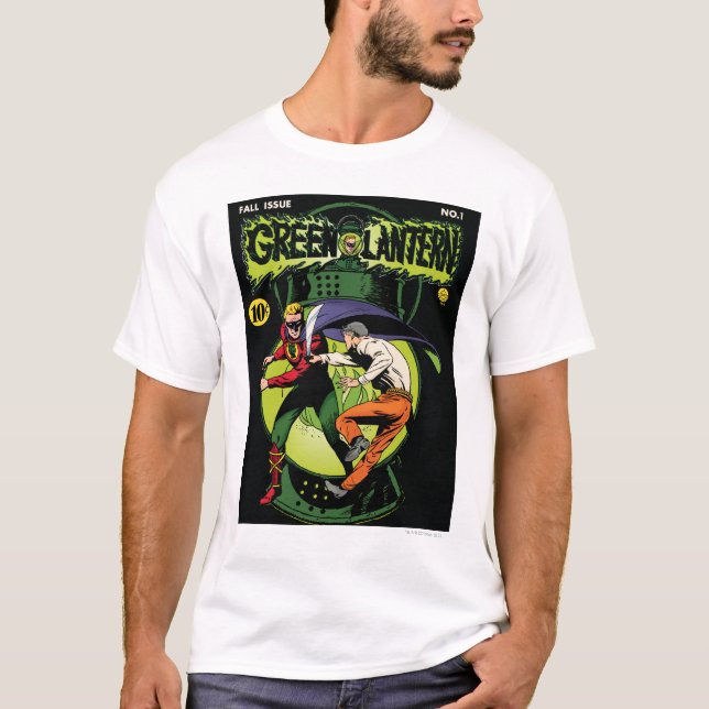 T-shirts Lanterna Verde com capa em combate (Frente)
