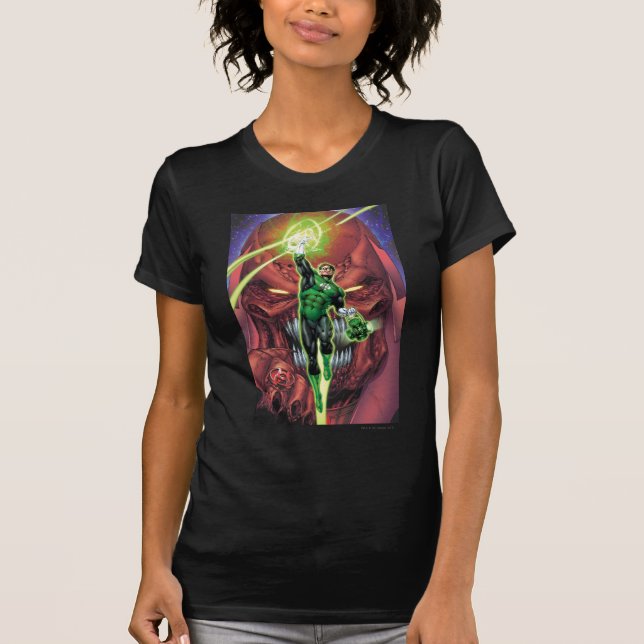 T-shirts Lanterna Verde com fluxo de luz - Cor (Frente)