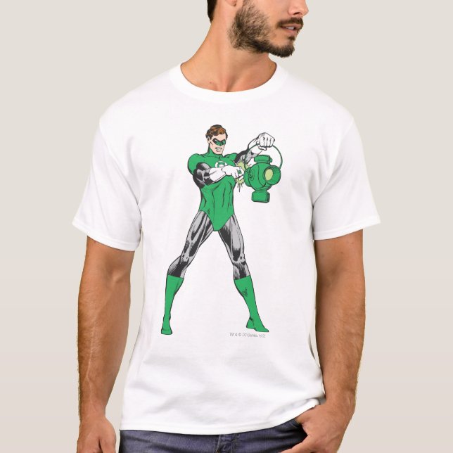 T-shirts Lanterna Verde com Lanterna (Frente)