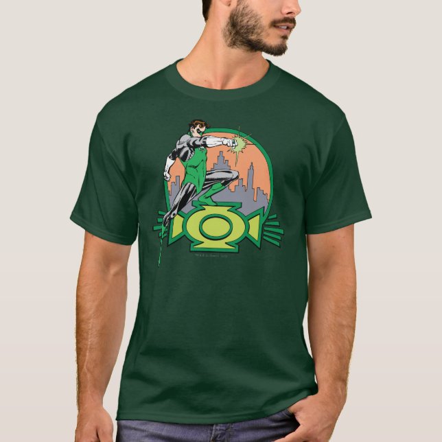 T-shirts Lanterna Verde Fundo e Logotipo (Frente)