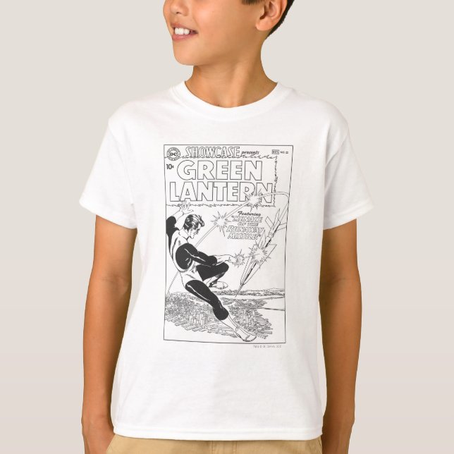 T-shirts Lanterna Verde - Míssil Fugido, Preto e Branco (Frente)