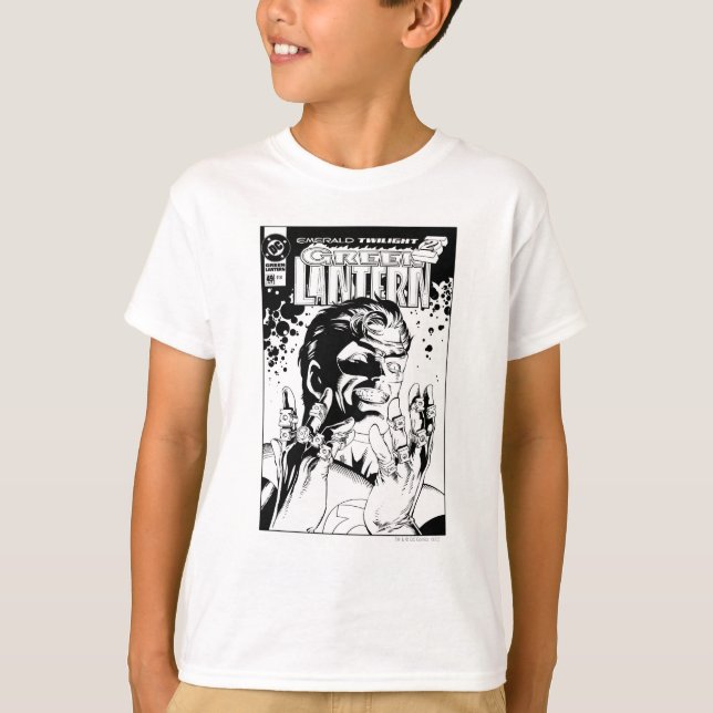 T-shirts Lanterna Verde - Muitos Anéis, Preto e Branco (Frente)