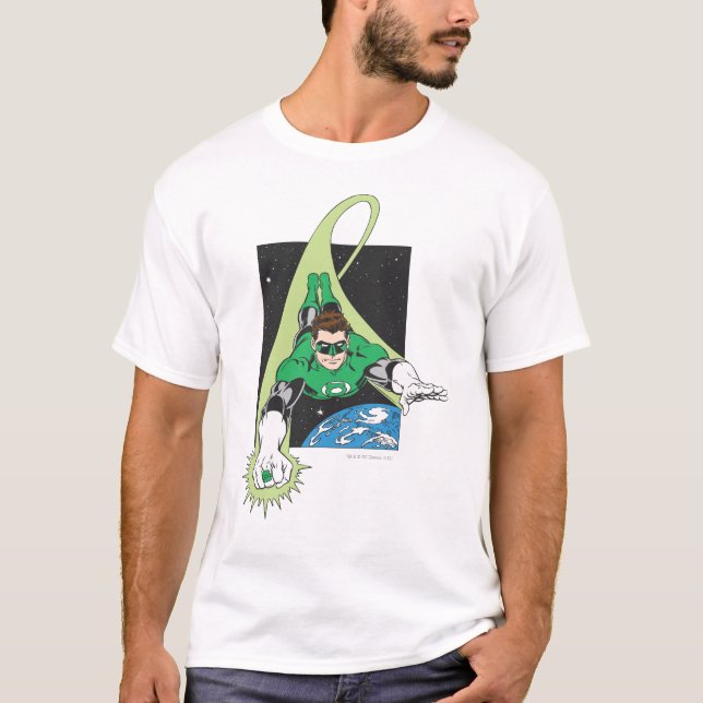 T-shirts Lanterna Verde no Espaço (Frente)
