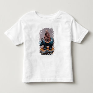 T-shirts Lao-Tzu em seu búfalo, dinastia de Qing
