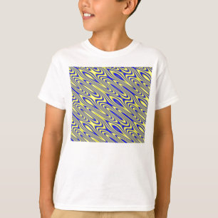 T-shirts Lapis Lazuli Swirlies Abstrato Patterna T Shirt