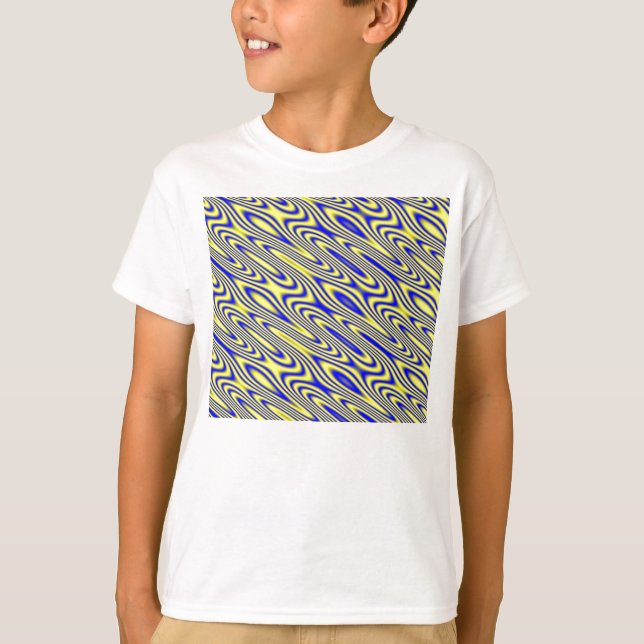T-shirts Lapis Lazuli Swirlies Abstrato Patterna T Shirt (Frente)