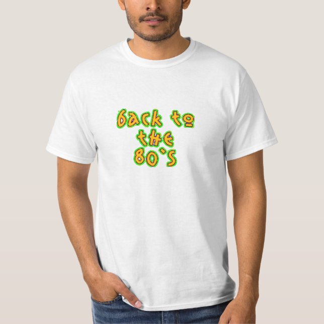 T-shirts Laranja De Volta Ao anos 80 (Frente)
