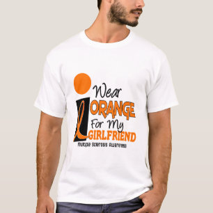 T-shirts Laranja do MS da esclerose múltipla para meu