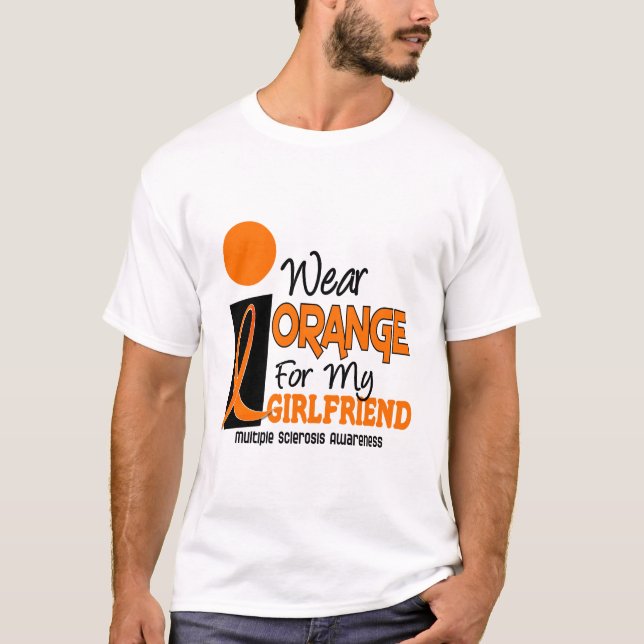T-shirts Laranja do MS da esclerose múltipla para meu (Frente)