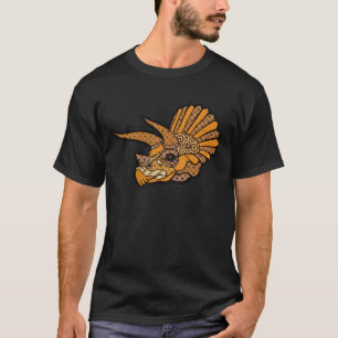T-shirts Laranja do triceratops do art deco