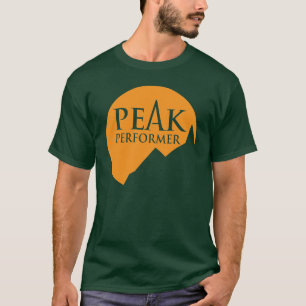 T-shirts Laranja máxima do logotipo dos homens do executor