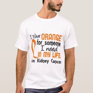 T-shirts Laranja para alguém eu preciso o câncer de rim