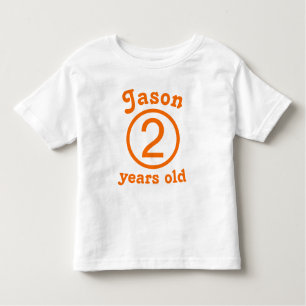 T-shirts Laranja Personalizado Com Dois Anos