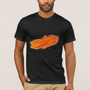 T-shirts Laranja retro abstrata da pintura