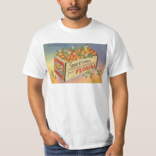 T-shirts Laranjas retros de Florida do vintage