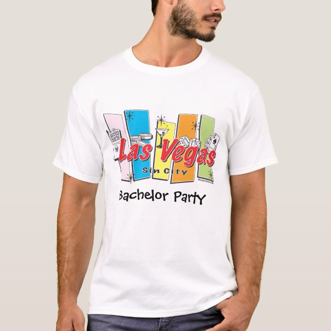 T-shirts Las Vegas Bachelor Party (Frente)