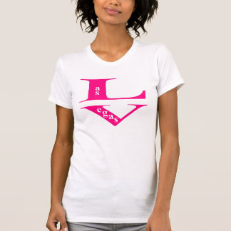 T-shirts Las Vegas Hot Pink Ladies Casual Scoop