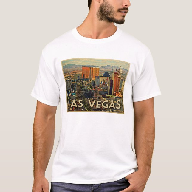 T-shirts Las Vegas Skyline (Frente)