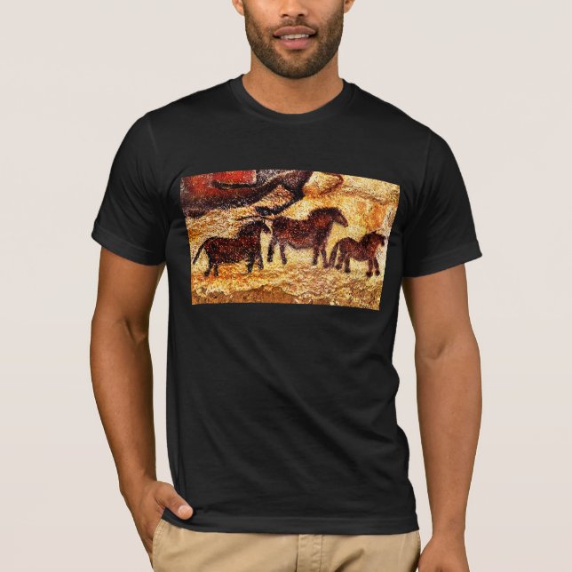 T-shirts Lascaux Rock Art (Frente)