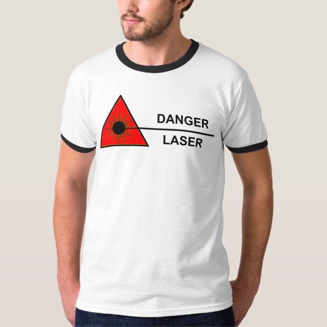 T-shirts Laser do perigo (Frente)