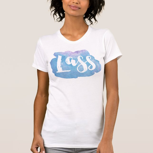 T-shirts Lass, Scottish, Dialeto Inglês Norte (Frente)