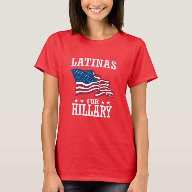 T-SHIRTS LATINAS PARA HILLARY (Frente)