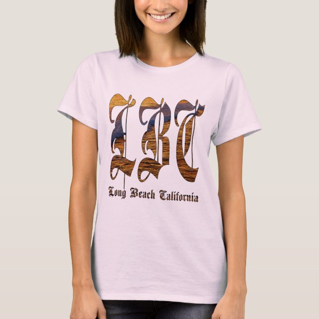 T-shirts LBC - Long Beach Califórnia - oceano (Frente)