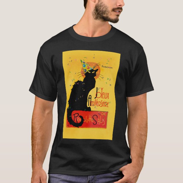 T-shirts Le Chat Noir - Joyeux Anniversaire (Frente)